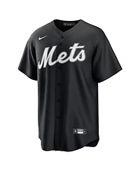 Nike Men's Pete Alonso Black New York Mets Lights Out Replica Player Jersey