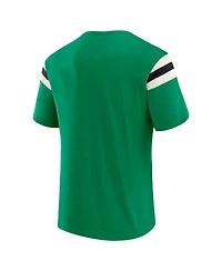 Darius Rucker Collection by Fanatics Men's Kelly Green Philadelphia Eagles Distressed Throwback Shoulder Stripe T-Shirt