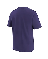 Nike Big Boys and Girls Purple Baltimore Ravens Logo T-Shirt