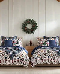 Levtex Home Festive Nutcrackers Reversible 3-Pc. Quilt Set