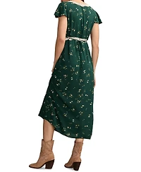 Lucky Brand Women's Floral-Print Lace-Trim Slip Dress