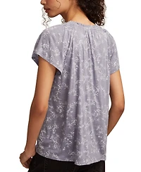 Lucky Brand Women's Sandwash Notch Top