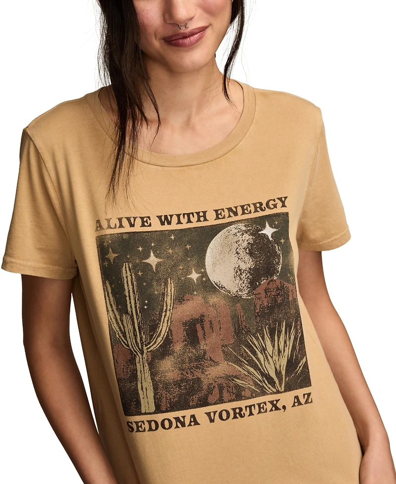 Lucky Brand Women's Alive With Energy Arizona Classic Crew Neck T-shirt