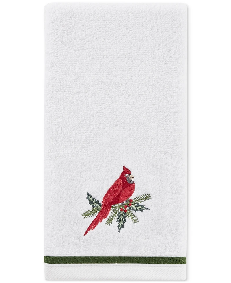 Decor Studio Holiday Cardinal Turkish Cotton 2-Pc. Hand Towel Set, 16" x 28"