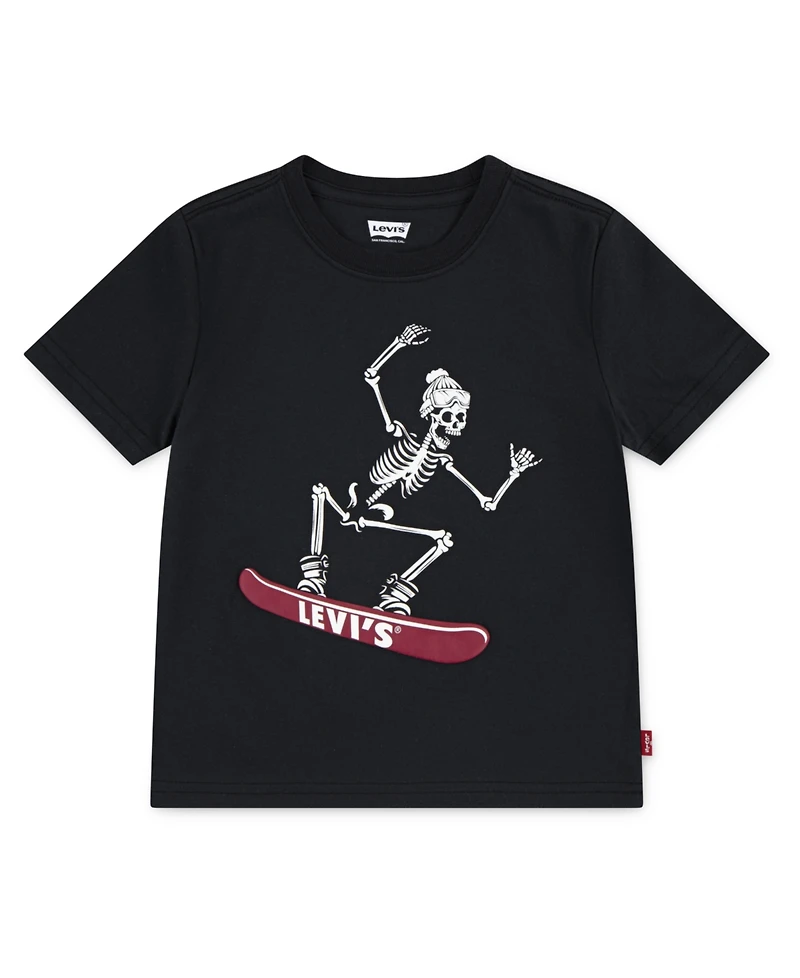 Levi's Little Boys Shredding Skeleton Short Sleeve T-Shirt