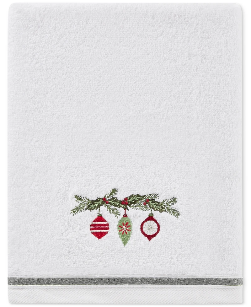 Decor Studio Holiday Ornaments Turkish Cotton 2-Pc. Hand Towel Set, 16" x 28"