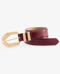 I.n.c. International Concepts Sculptural Buckle Croco Belt, Macy's Exclusive