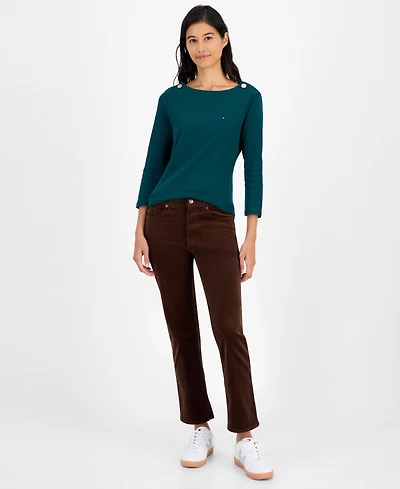 Tommy Hilfiger Women's Straight Corduroy Pants
