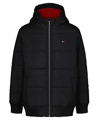 Tommy Hilfiger Big Boys Logo Zip Front Bomber Jacket