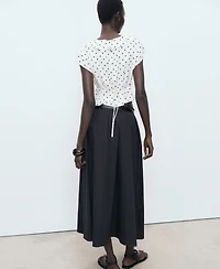 Mango Women's Ruffles Polka-Dot Blouse