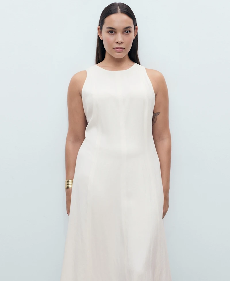 Mango Women's Flared Midi-Dress
