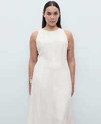 Mango Women's Flared Midi-Dress