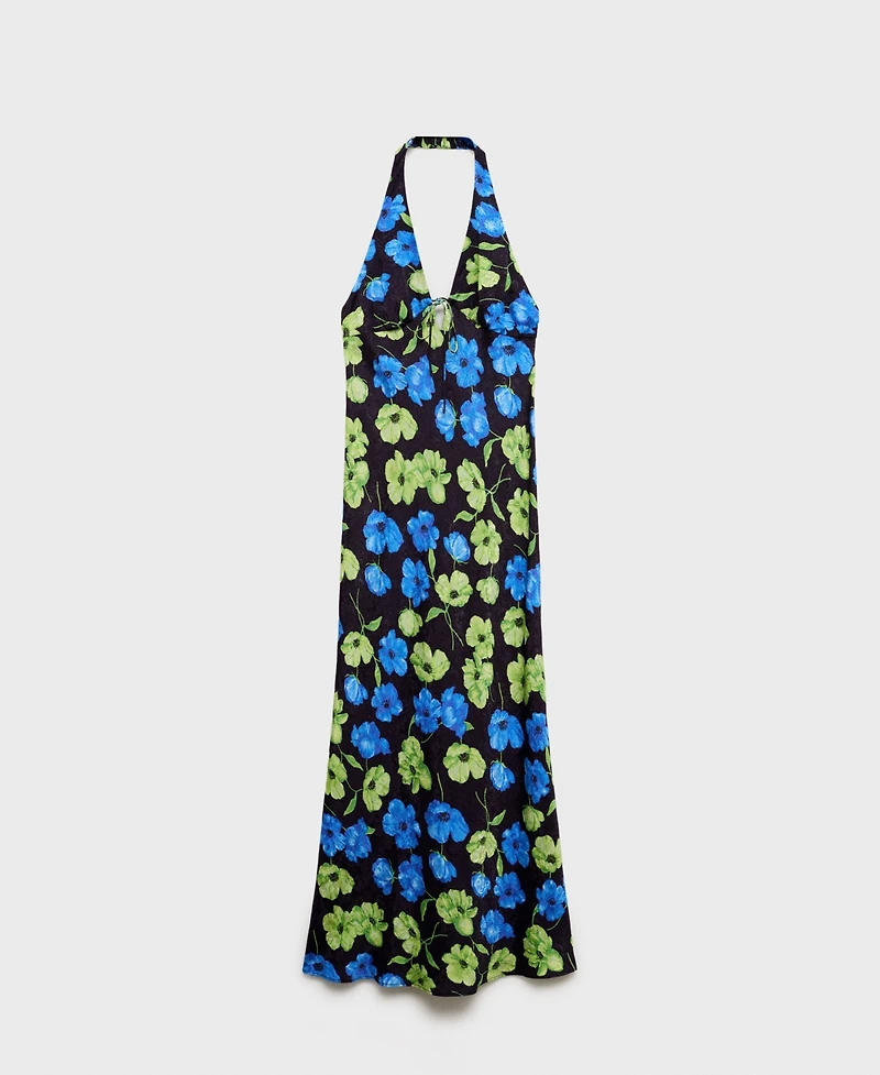 Mango Women's Long Floral-Print Dress