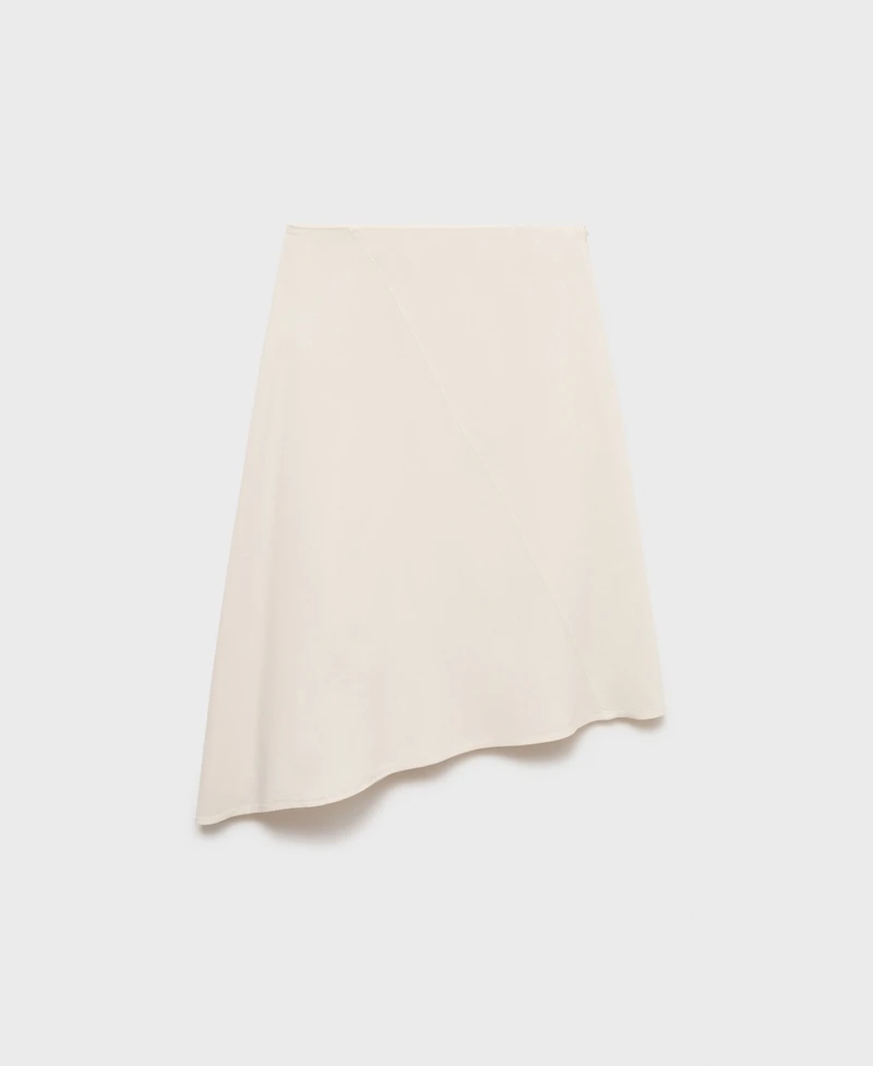 Mango Women's Asymmetrical Cotton Midi Skirt