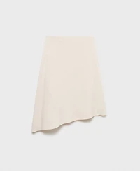 Mango Women's Asymmetrical Cotton Midi Skirt