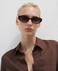 Mango Women's Linen Blend Straight Shirt