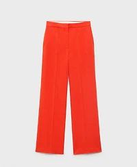 Mango Women's Straight Mid-Rise Suit Pants
