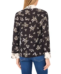 CeCe Women's V-Neck Long Sleeve Top