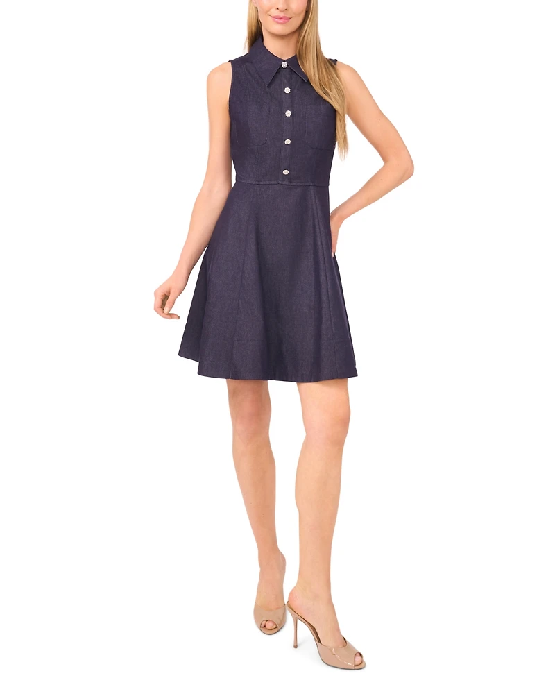CeCe Women's Sleeveless Fit and Flare Dress
