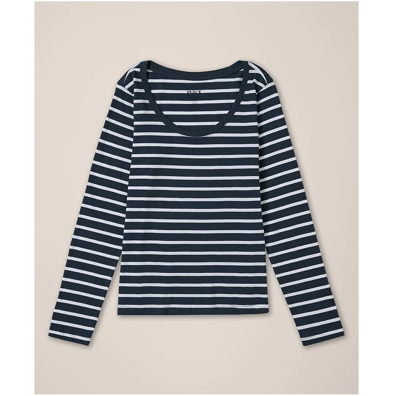 Pact Organic Cotton Softspun Long Sleeve Scoop Neck Tee