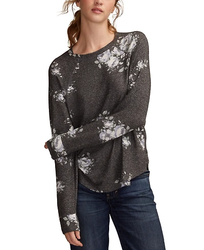 Lucky Brand Women's Cloud Long Sleeve Crew Neck Sweater