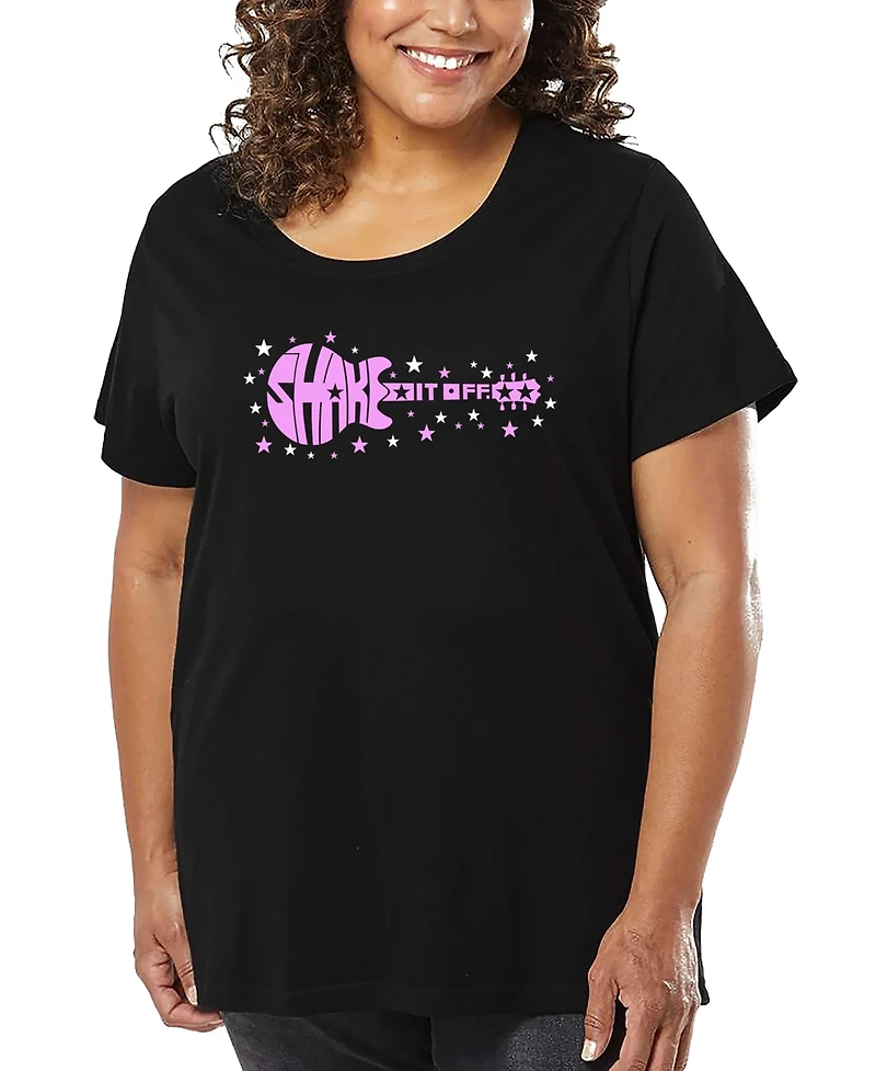 La Pop Art Plus Shake It Off Word T-Shirt