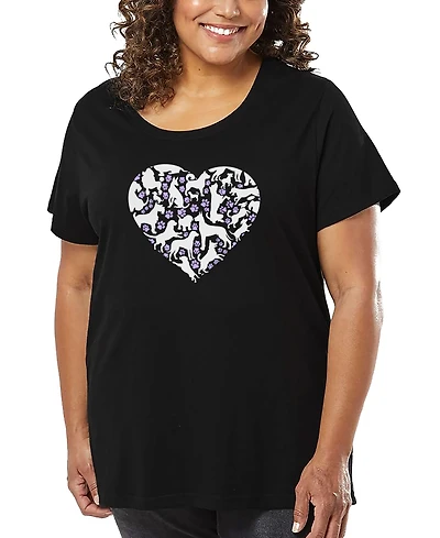 La Pop Art Plus Dog Heart T-Shirt