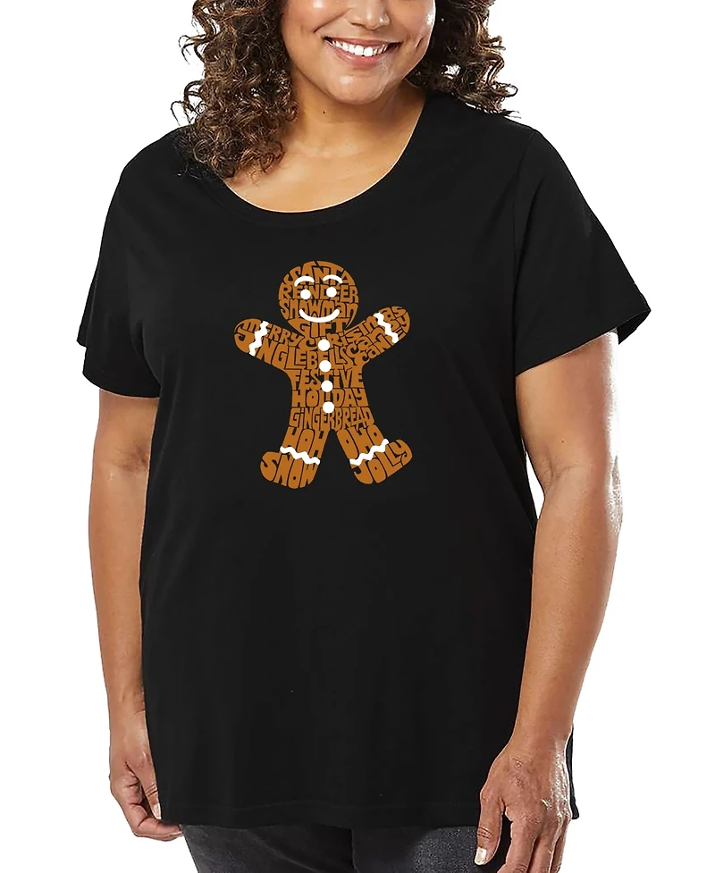 La Pop Art Plus Gingerbread Word T-Shirt