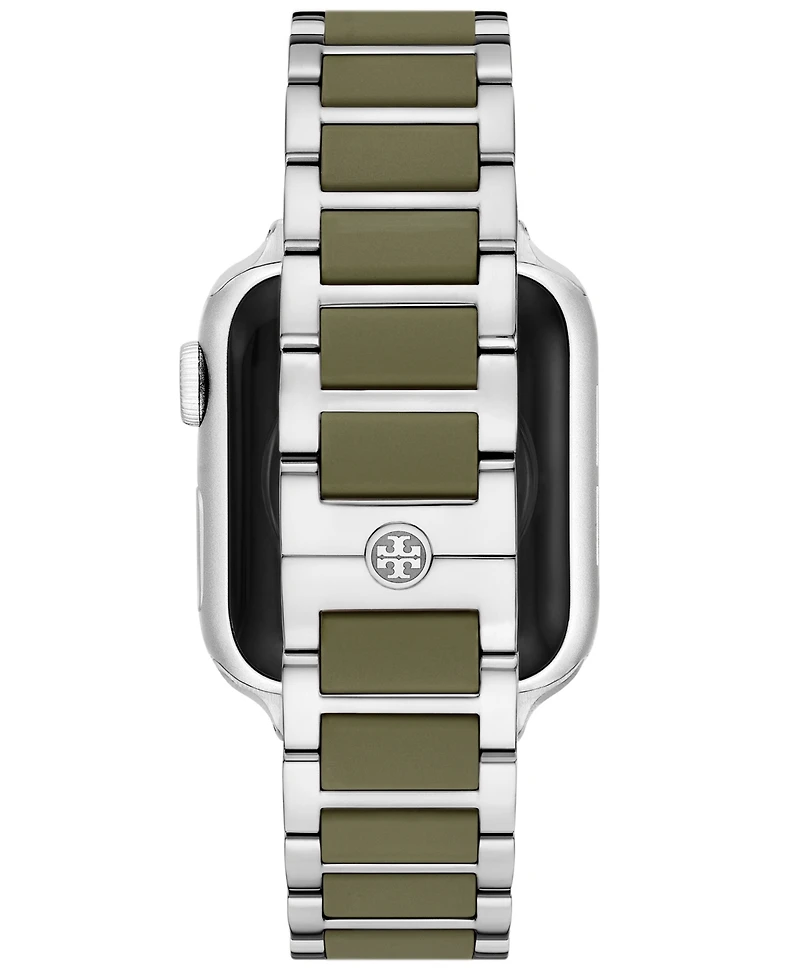 Tory Burch Women's The Kira Green Silicone & Stainless Steel Bracelet For Apple Watch 38mm-46mm