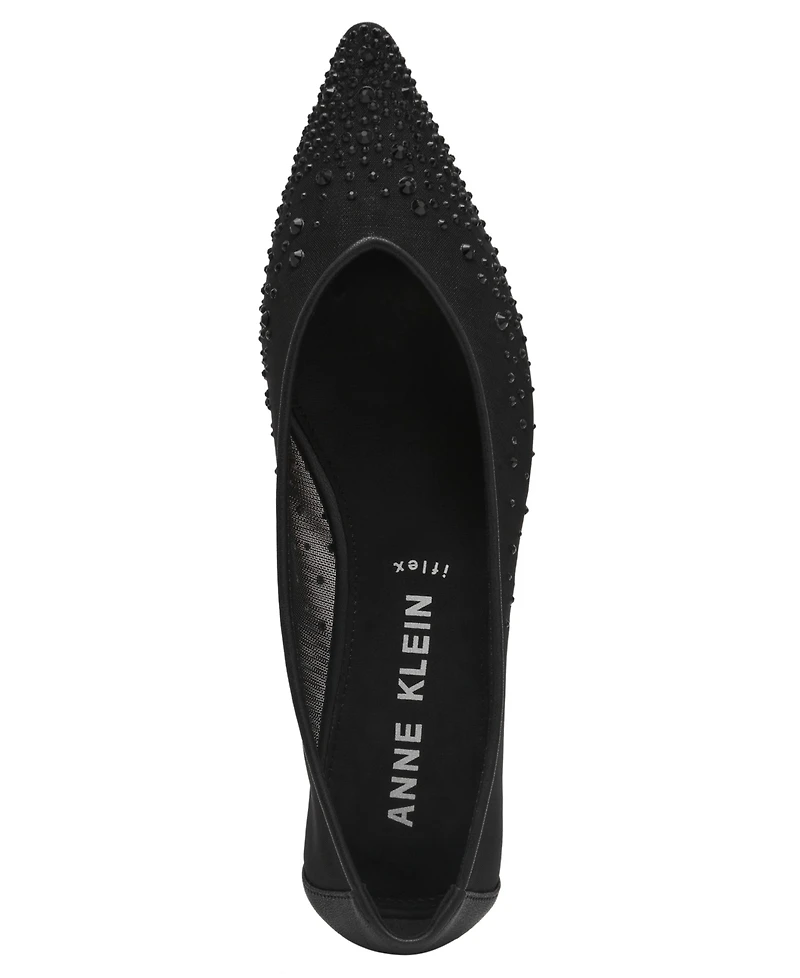 Anne Klein Women's Carisle-c Embellished Pointed Toe Flats