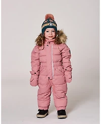 Deux par Baby Girl Lined Peruvian Knit Pompom Hat Green and Pink 