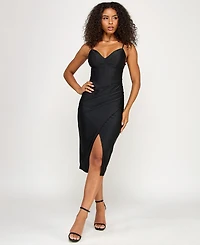Katia Rae Juniors' V-neck Sleeveless Midi Dress