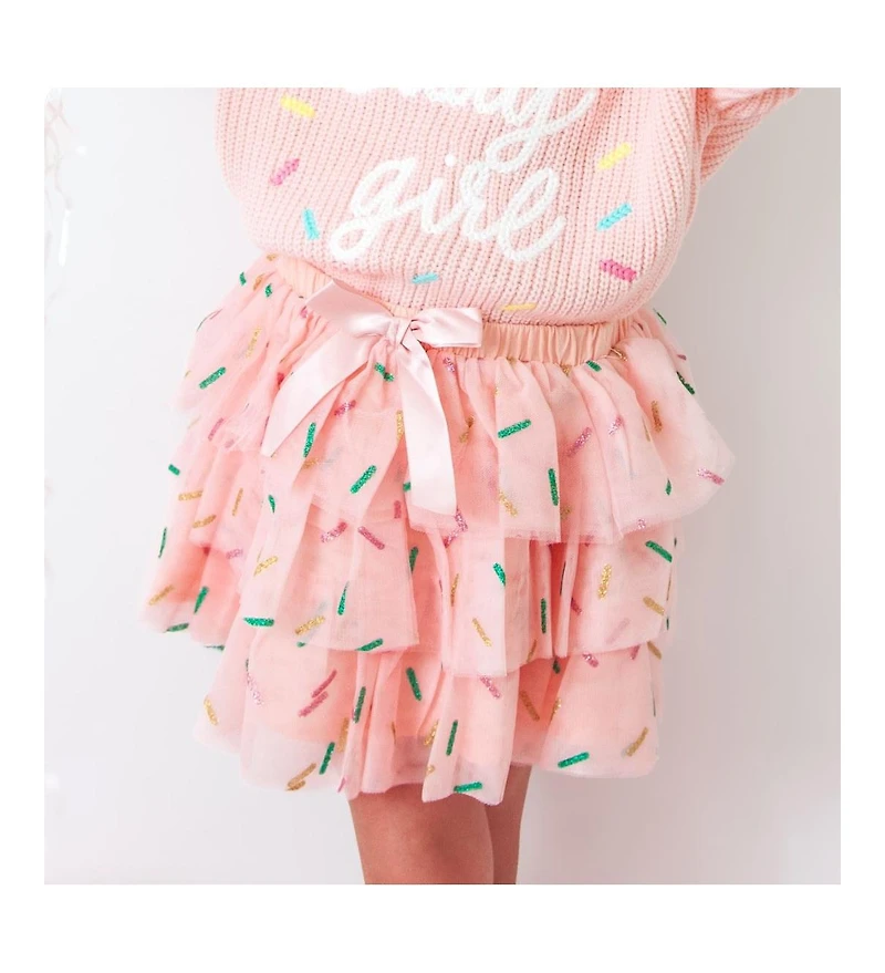 Sweet Wink Little and Big Girls Birthday Girl Sprinkle Tiered Tutu Skirt