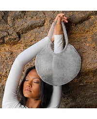 Brunna.co Sol Mesh Wire Tote Bag in Silver