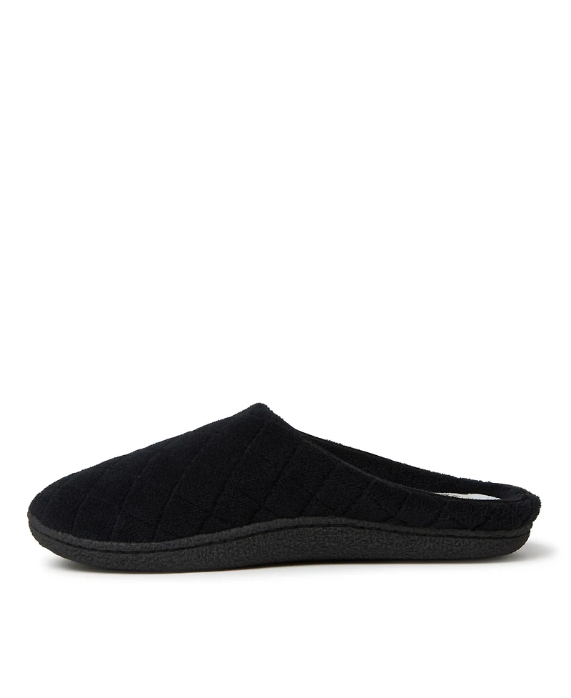 Dearfoams Women's Leslie Quilted Microfiber Terry Memory Foam Clog House Slipper