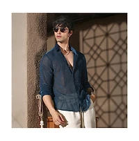 Campus Sutra Men's Men 's Solid Velvet Shirt