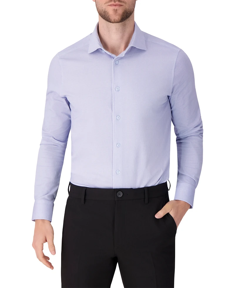 Victor Emmanuel Men's Pin Dot Print Dress Shirt