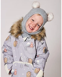 Deux par Deux Baby Unisex Knit Balaclava Heather Gray - Baby
