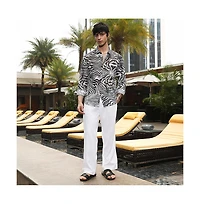 Campus Sutra Men's Zebra-Kaleidoscopic Shirt