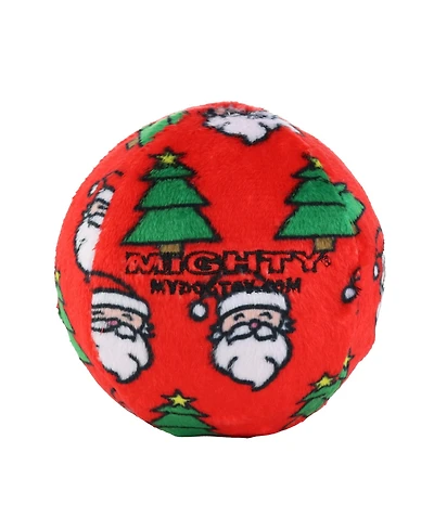 Mighty Medium Ball Christmas, Durable Squeaky Christmas Dog Toy