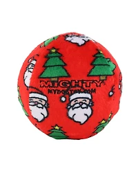 Mighty Medium Ball Christmas, Durable Squeaky Christmas Dog Toy