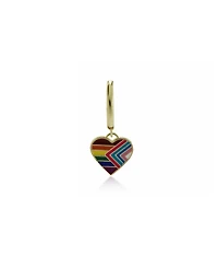 Rebl Jewelry Pride Heart Dangle Hoop Earrings