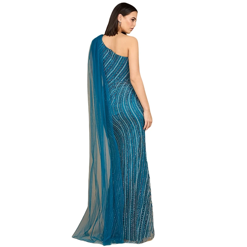 Lara Women's One Shoulder Fitted Gown