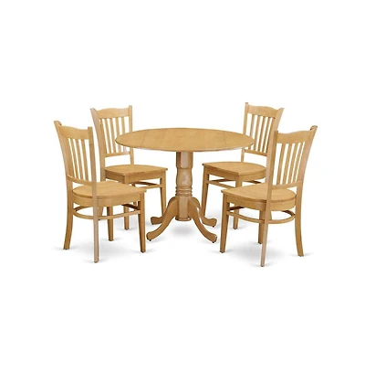 East West Furniture 5 PcKitchen Table set - Kitchen Table and 4 Kitchen Dining Chairs