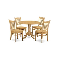 East West Furniture 5 PcKitchen Table set - Kitchen Table and 4 Kitchen Dining Chairs