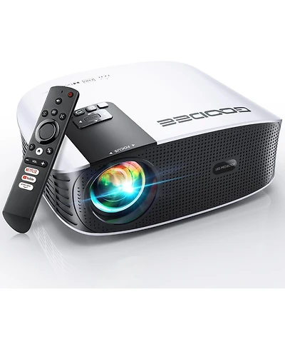 Elephas Smart 4K Projector with 5G Wifi and Bluetooth, Netflix/Amazn Prime Video Certified, Dolby Audio, 800ANSI Outdoor Projector