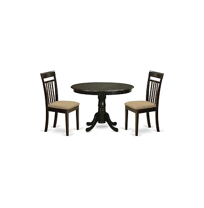 East West Furniture 3 Pc Kitchen nook Dining set-Dining Table and 2 dinette Chairs