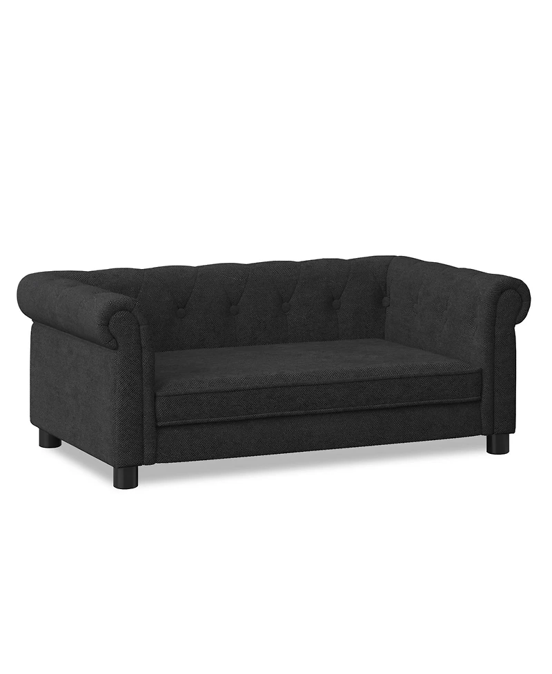 Aostirmotor Elevated Dog Sofa Bed Linen for Small Medium Dogs Black