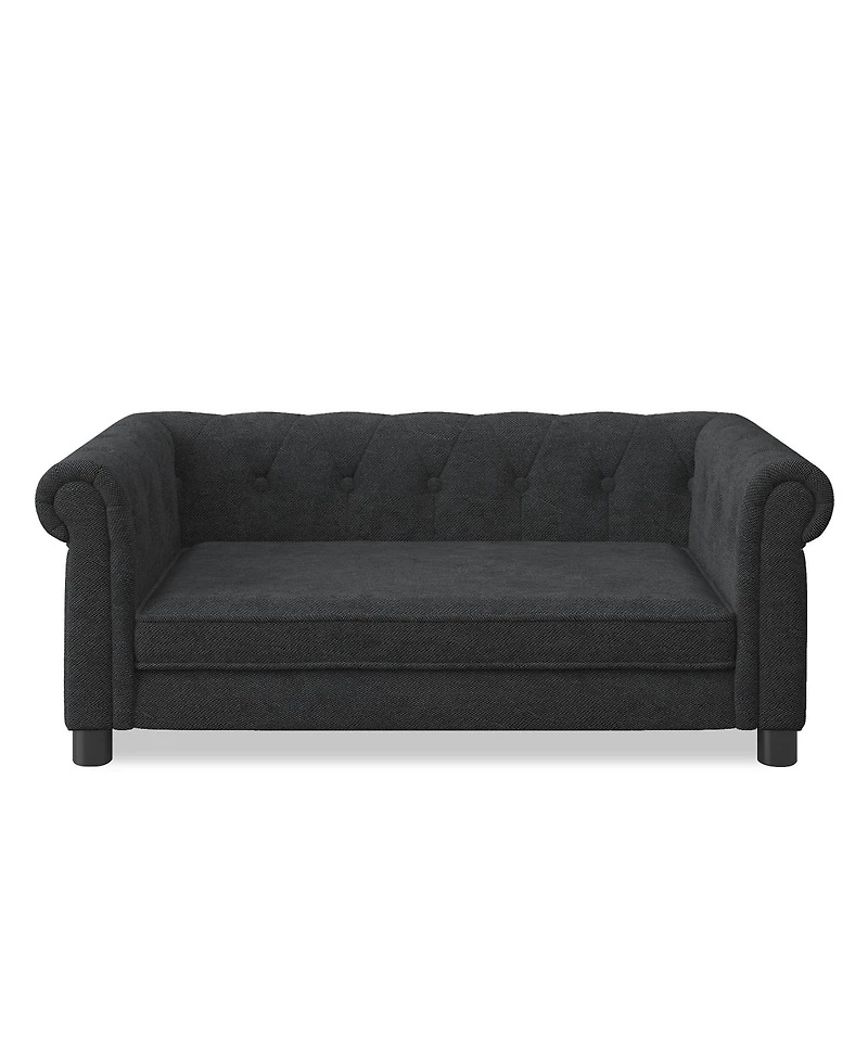 Aostirmotor Elevated Dog Sofa Bed Linen for Small Medium Dogs Black