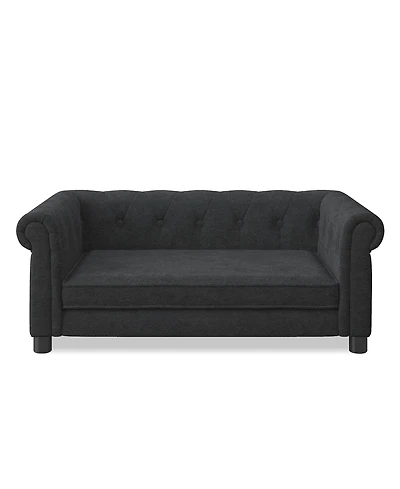 Aostirmotor Elevated Dog Sofa Bed Linen for Small Medium Dogs Black